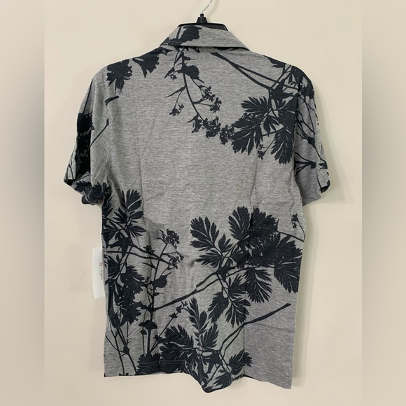 NEW AG Adriano Goldschmied Bryce S/S Polo Bold flower heather grey multi - Picture 5 of 8